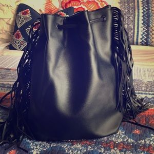 Leather backpack